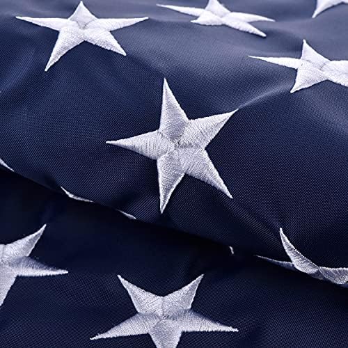 American Flag 5x8 FT, US Flag USA High Wind with Embroidered Stars, Sewn Stri...