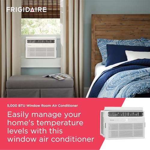 Frigidaire 5,000 BTU Window Air Conditioner with Remote Control, Cools Up to ...