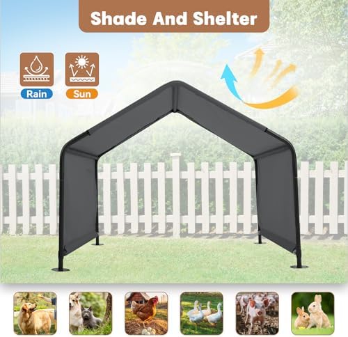 Outdoor Dog Tent Shade, 4'x4'x3' Dog Shelter House for Large Medi...