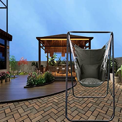 Hammock Chair with Stand,Hammock Chair Stand with Hanging Swing Chair Include...