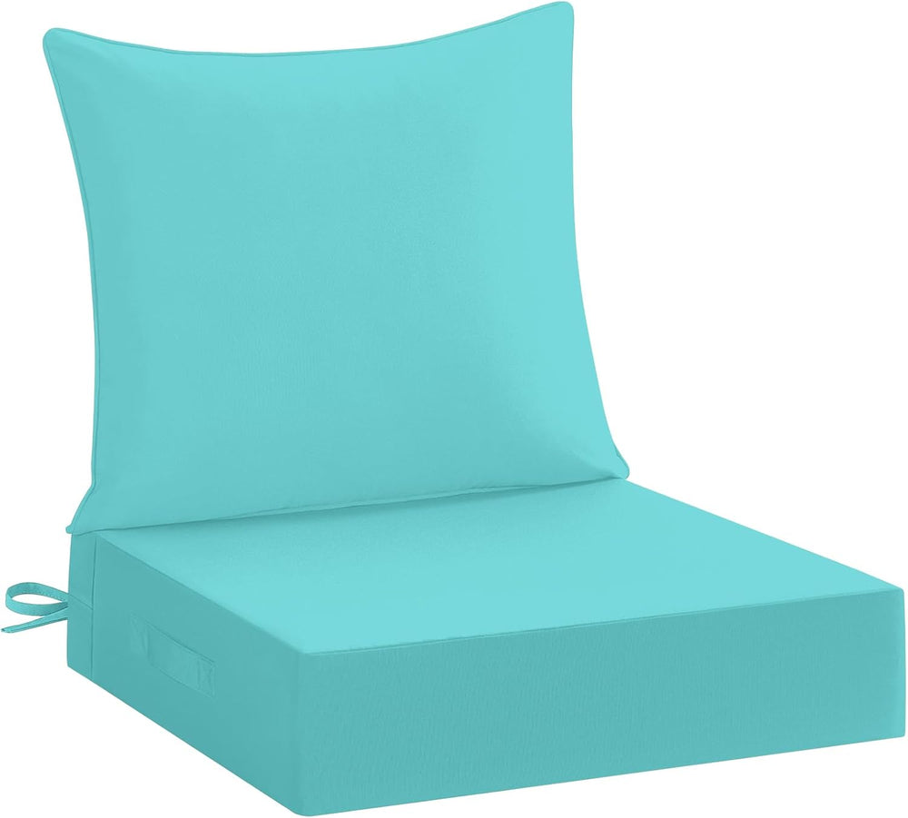 downluxe 24x24 Outdoor Chair Cushions, Waterproof Fade Resistant Patio Furnit...