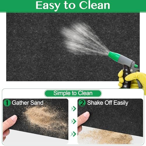 ToLanbbt Outdoor Storage Shed Floor Mat, 8.2 x 6 FT Waterproof Carport Mat, W...