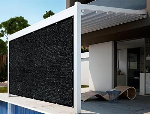 Shatex 90% Shade Fabric 10X 22ft Sun Shade Cloth with Grommets for Pergola Co...