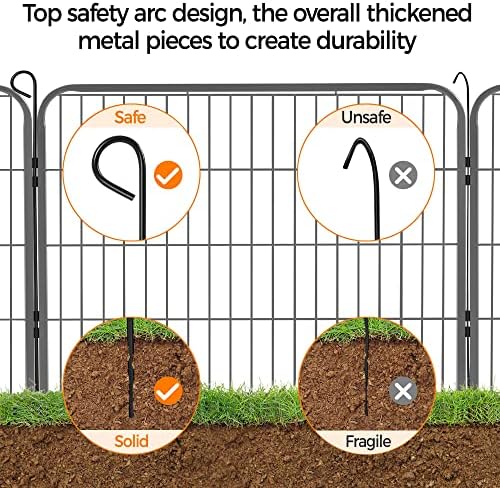 Yaheetech 24in x 43ft Rustproof Foldable Metal Decorative Garden Fence