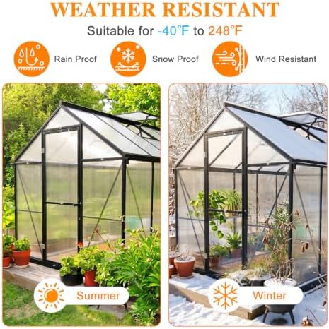 BPS 6Pcs 24'' (W) x 48'' (L) x 0.2'' Polycarbonate Pa...