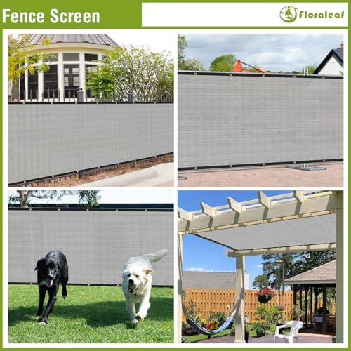 6'x40' Privacy Screen Fence Heavy Duty Fence Panels, Light Gray