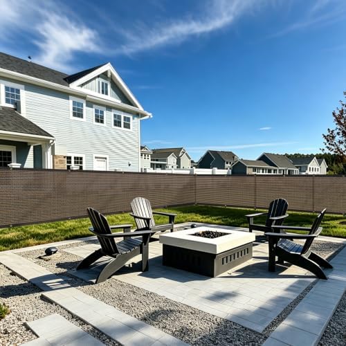 KANAGAWA Privacy Screen Fence 4 x 50ft, 90% Blockage Screen, Brown