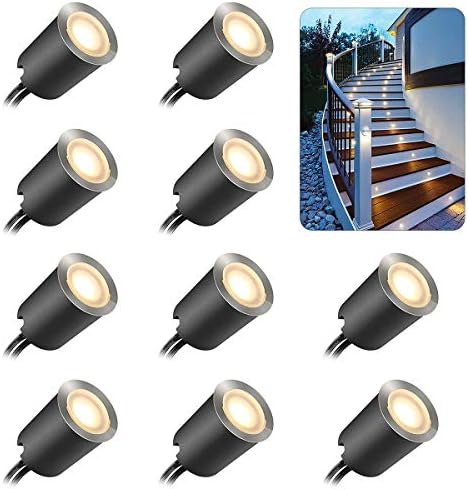 SMY Lighting 10 Pack Recessed LED Deck Light Kits with Protecting Shell, 32mm...