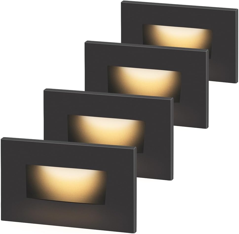 kadision 120V Dimmable LED Step Lights, 3000K/4000K/5000K, 4-Pack
