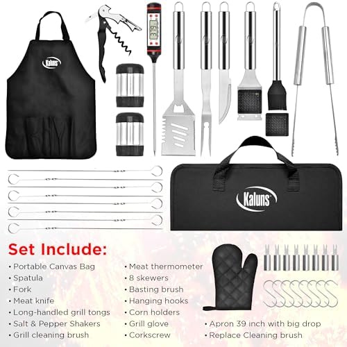 Kaluns Grilling Accessories, Dad Gifts for Christmas, Heavy Duty Stainless St...
