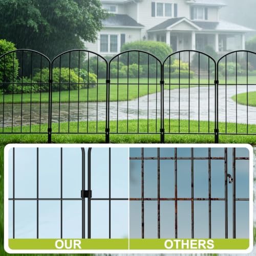 Decorative Garden Fence 24in (H) x 21ft (L), 20 Panels No Dig Garden Fencing ...