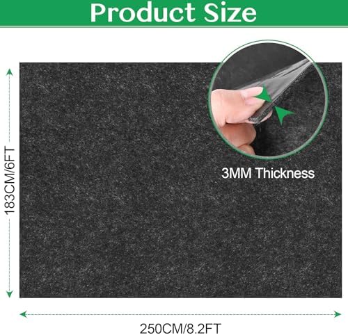 ToLanbbt Outdoor Storage Shed Floor Mat, 8.2 x 6 FT Waterproof Carport Mat, W...