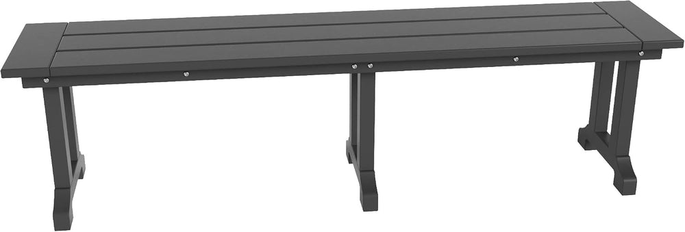 Malibu 65" Outdoor Dining Bench, All Weather Resistant Poly Lumber Patio...