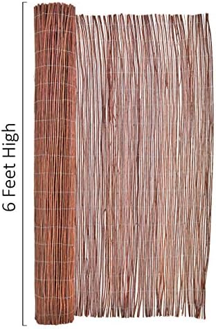 Forever Bamboo Natural Willow Rolled Panel Fence Natural 192 in L x 72 in H