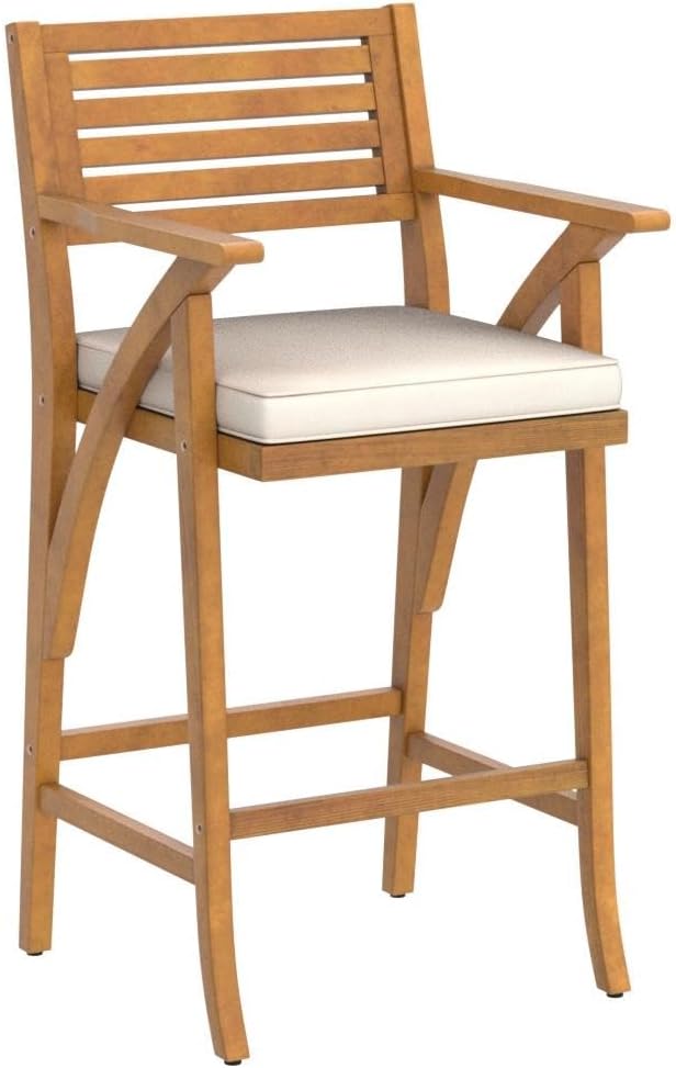 Best Choice Products Set of 2 Outdoor Acacia Wood Bar Stools Bar Chairs for P...