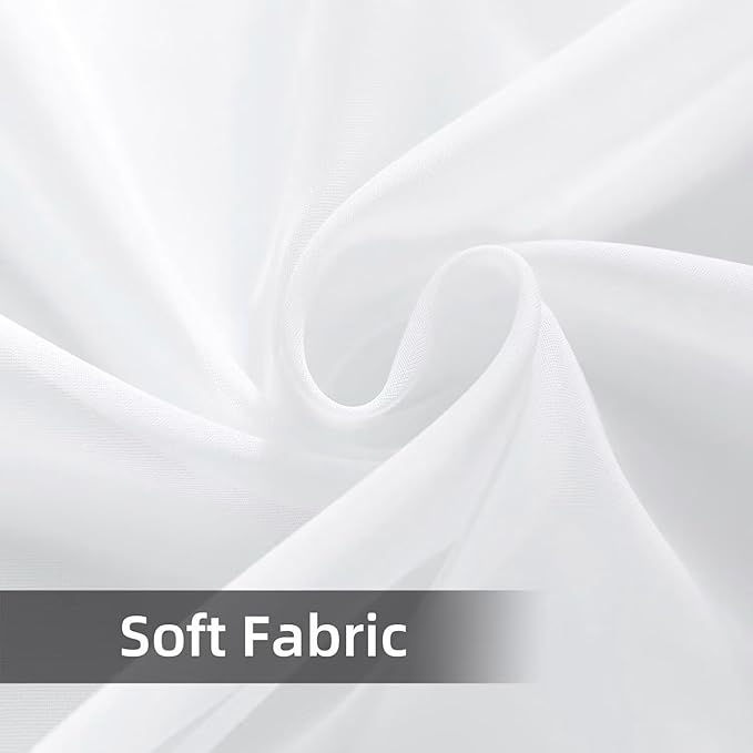 SpaceDresser Waterproof Outdoor Sheer Curtains for Patio - 4 Panels Rod Pocke...