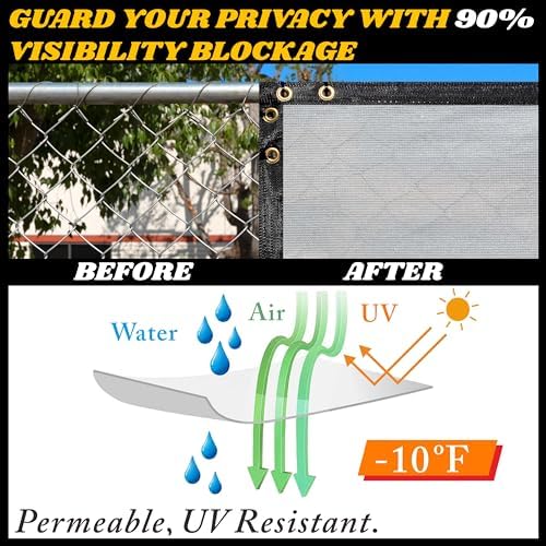 Royal Shade 5' x 50' Gray Fence Privacy Screen, Heavy Duty Windscreen