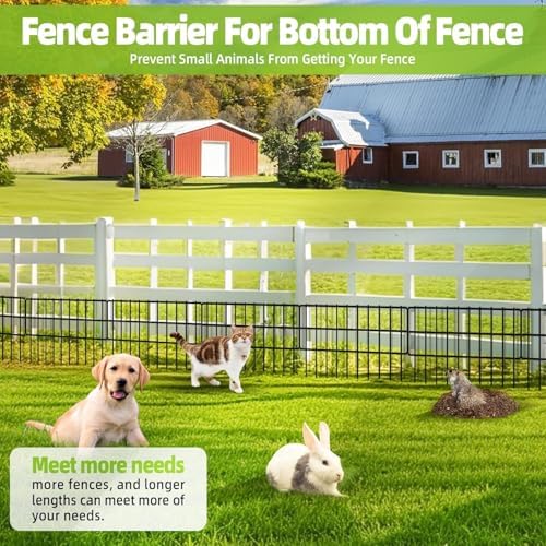 42.5ft(L) x 13in(H) Animal Barrier Fence, 30 Panels No Dig Fence, Garden Fenc...