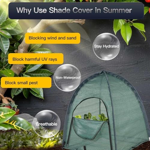 2pack Pop up Plant Sunshade Cloth,Plant Sun Shade Net for Flower UV Resistant...