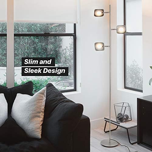 Brightech Tree Floor Lamp for Living Rooms & Offices, Dimmable Standing L...