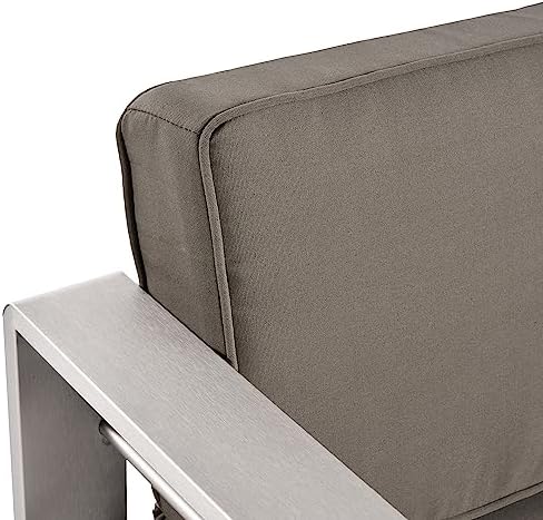 Christopher Knight Home Crested Bay Aluminum Patio Chat Set, 5-Pcs Set, Khaki...