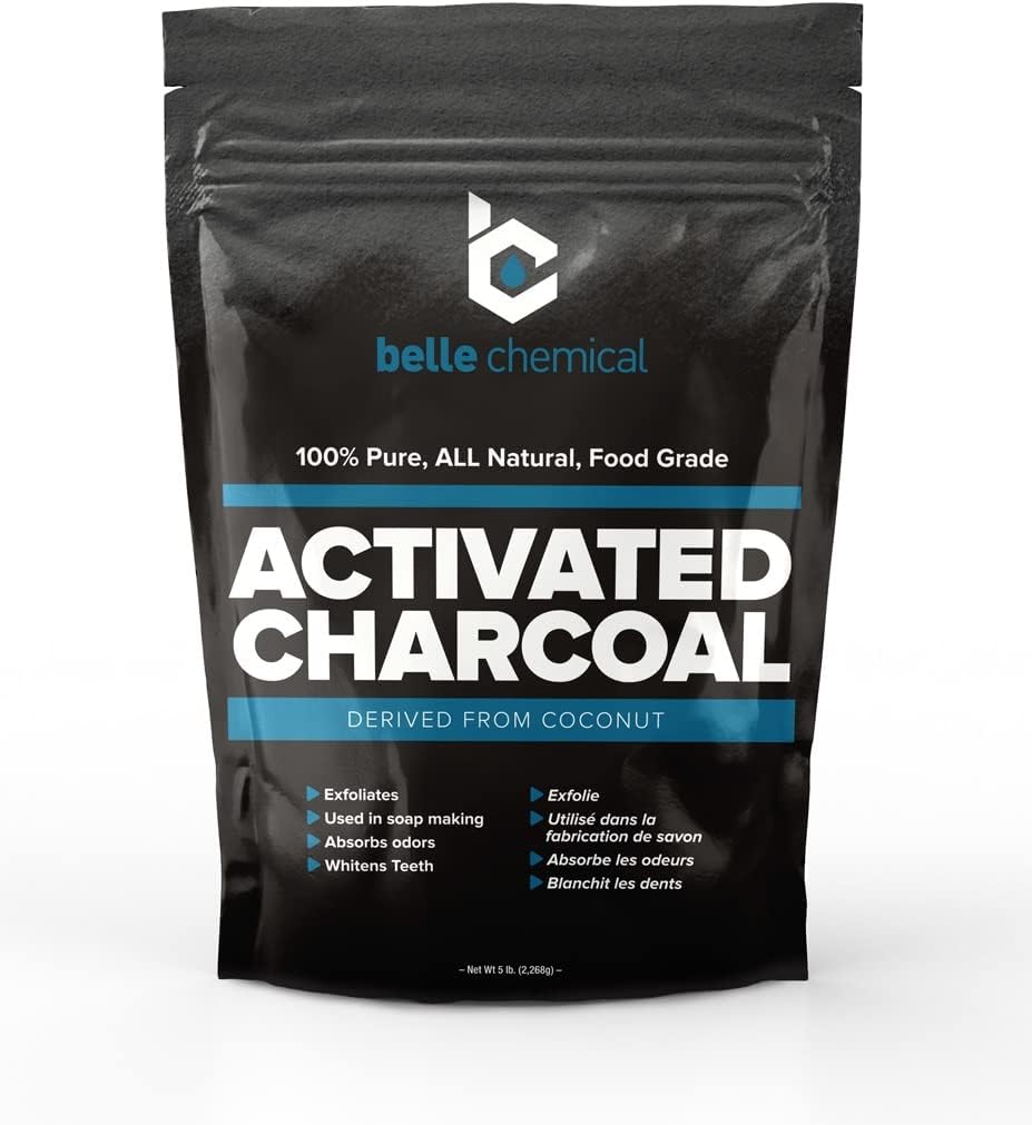 (5LB) Organic Coconut Activated Charcoal Powder - Food Grade, Kosher - Teeth ...
