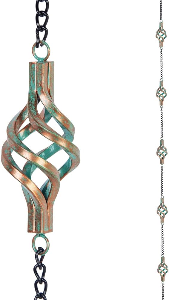 dreamysoul 9.7FT Rain Chain, Iron Rain Chain for Gutters