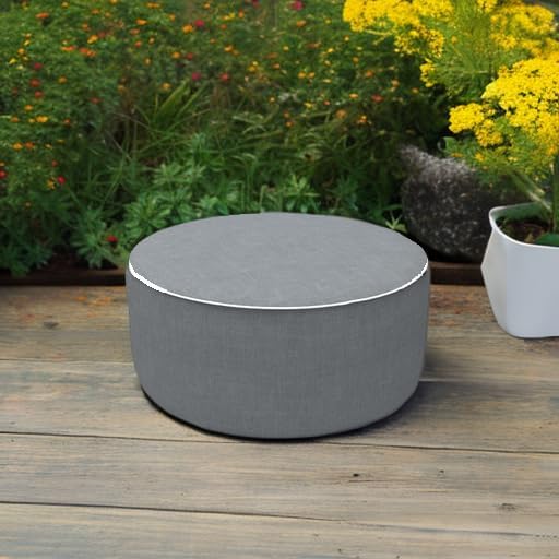 LVTXIII Outdoor/Indoor Inflatable Ottoman, 21"x21"x9" Patio Fo...