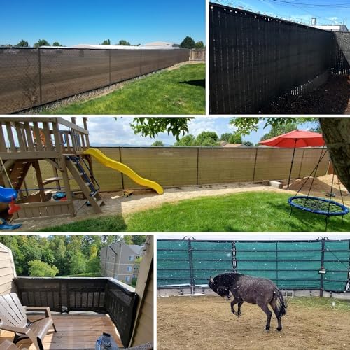 Patio Paradise 4' x 30' Gray Privacy Fence Screen Heavy Duty Fence Co...
