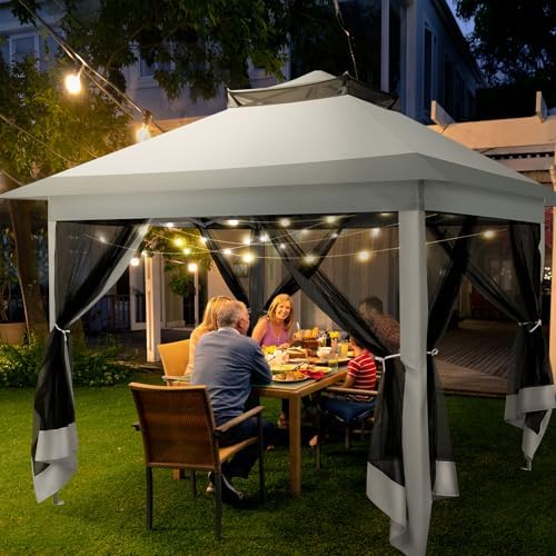 COBIZI 12x12 Pop Up Gazebo On Clearance - Upgrade Easy Up Metal Outdoor Canop...