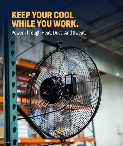 NewAir 18" Wall Mount Fan, Heavy Duty Industrial Shop and Garage Fan