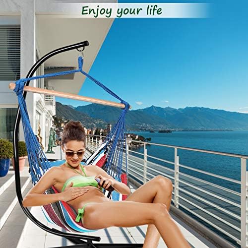Hammock Chair Stand, Hanging Hammock Chair Stand C Stand Outdoor Indoor Solid...