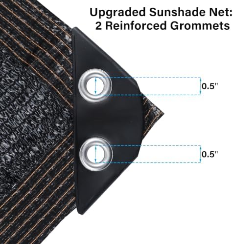 winemana 20x30 FT Shade Cloth for Garden, Mesh Tarp Outdoor Patio Sun Shade
