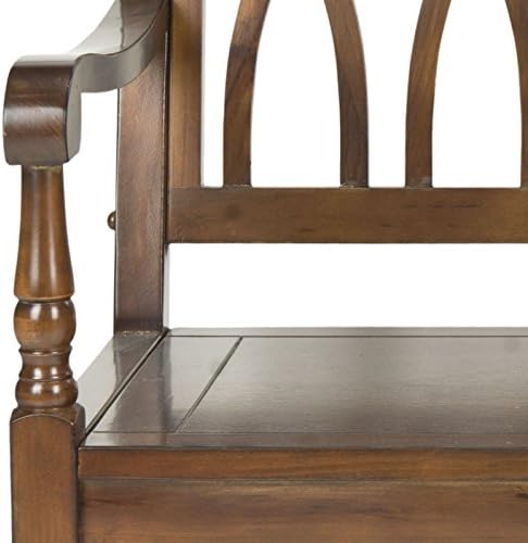 SAFAVIEH Benjamin Wood Bench, 40" Teak AMH6500D