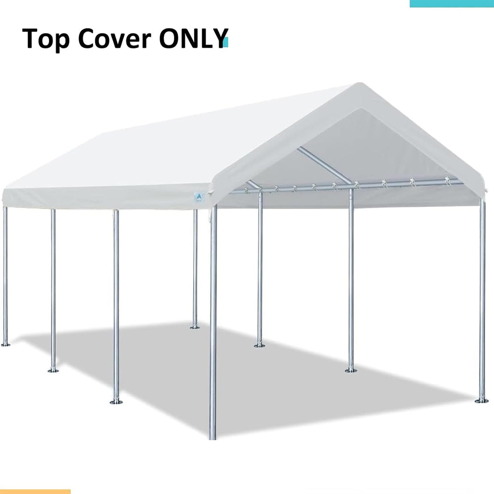 Carport Replacement Canopy Cover for Car Tent Top Garage Shelter Cover Tarp w...