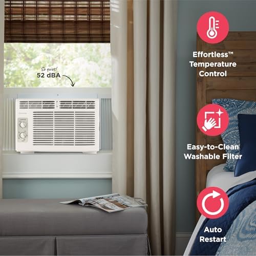 Frigidaire 5,000 BTU Window-Mounted Air Conditioner, Cools Up to 150 Sq. Ft.,...