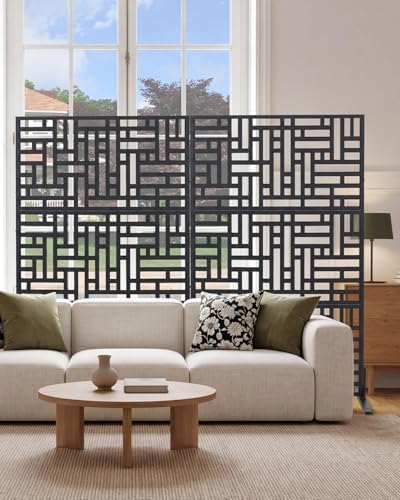 Outdoor Privacy Screen, 48" W x 75" H, Metal Privacy Divider Panels