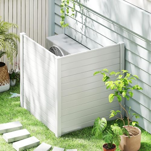 RELAX4LIFE Privacy Fence Screen, PVC Decorative Garden Fence Vinyl Fence Pane...