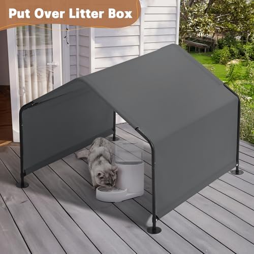 Outdoor Dog Tent Shade, 4'x4'x3' Dog Shelter House for Large Medi...