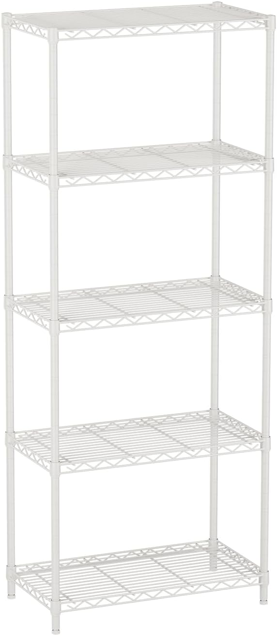 5 Metal Shelves Wire Shelving Storage Shelf Adjustable Unit Pantry