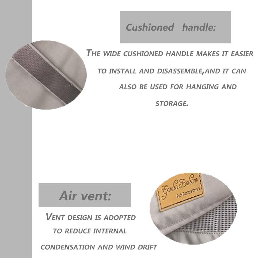 Chair Covers Patio Furniture covers waterproof 33Winch Beige,2Pack