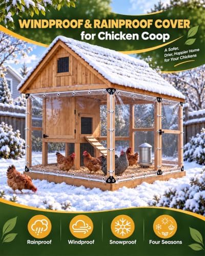 FoundGo Heavy Duty Clear Vinyl Tarp 8x16 ft, PVC Outdoor Curtain, 23 Mil