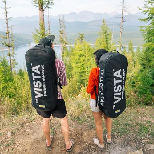 Yellow Leaf Vista Hammock Chair Stand - Deep Charcoal
