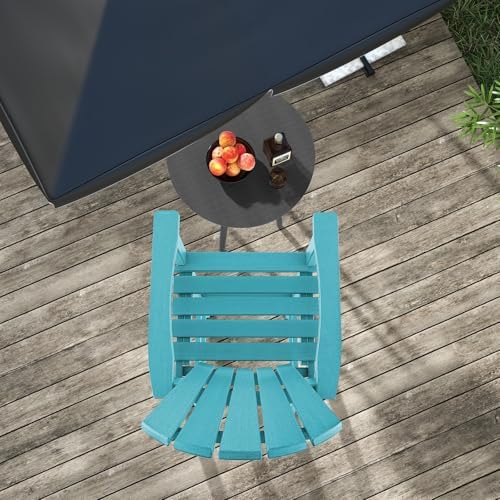 GIANTEX HDPE Outdoor Bar Stools - All Weather Tall Adirondack Chair with Armr...