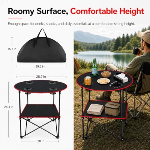 Portable Camping Table Folding Picnic Tables Lightweight Folding Table Waterp...