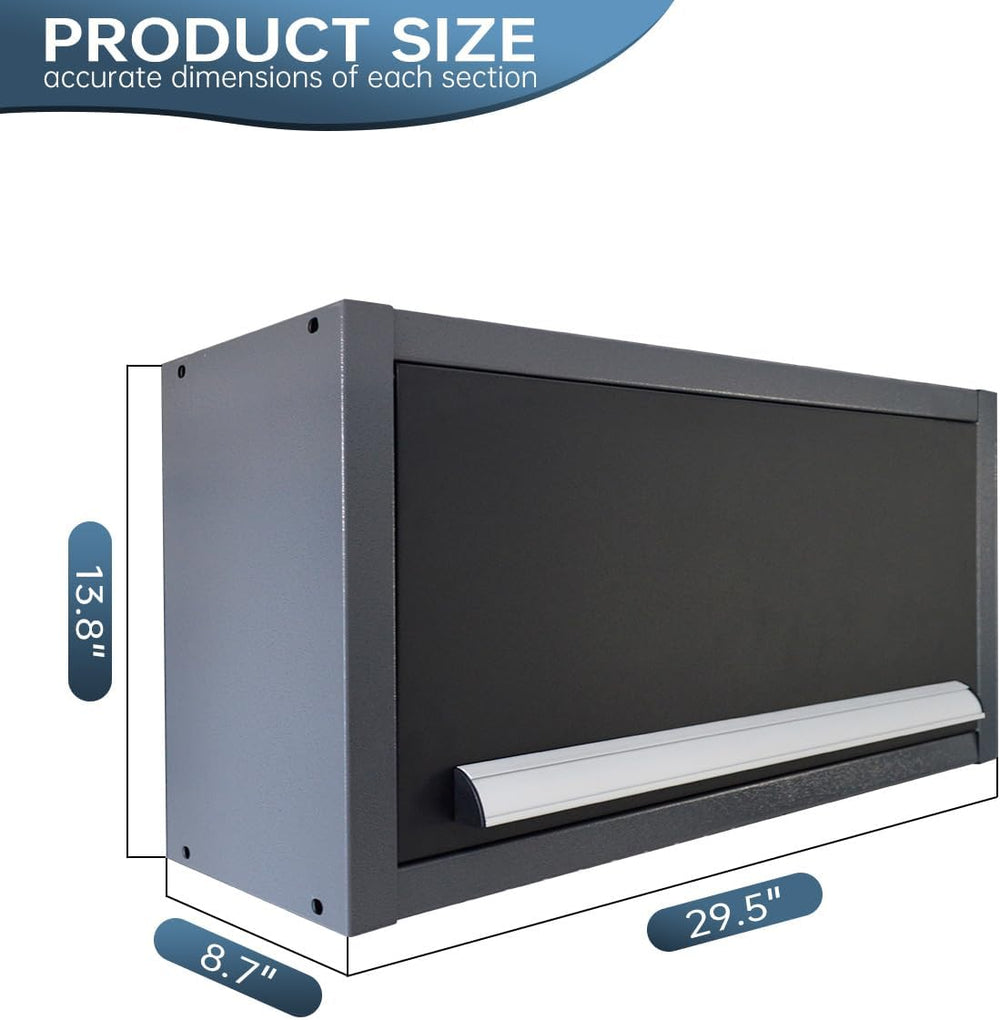 JZD Steel Wall Cabinet with Up Flip Door, Hanging Tool Cabinets, for Garage W...