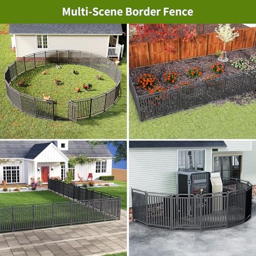 Heavy Duty Garden Fence Animal Barrier, 40" H x 27" L Rust Resistan...