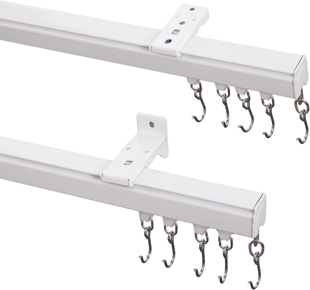 ChadMade Ceiling Track Kit with Hooks, Wall Mount Curtain Track, x-Large Size...