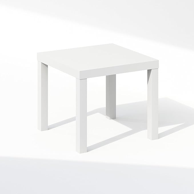Furinno Classic Coffee Table, Square Modern Coffee Table with Triple Thick Ta...