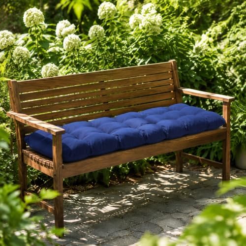 IPYNBAP Outdoor Bench Cushion, 48x18x5 Inch, Navy Blue